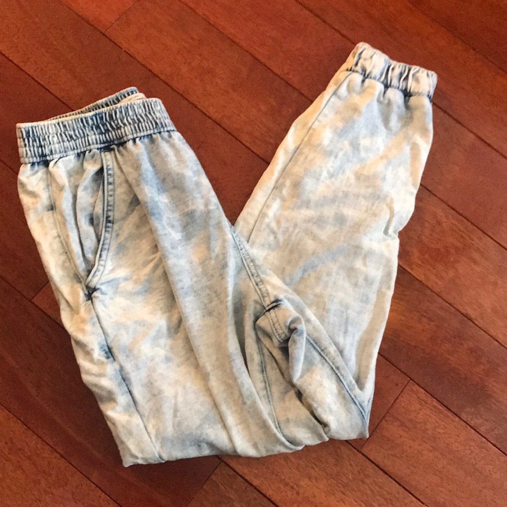Acid wash joggers